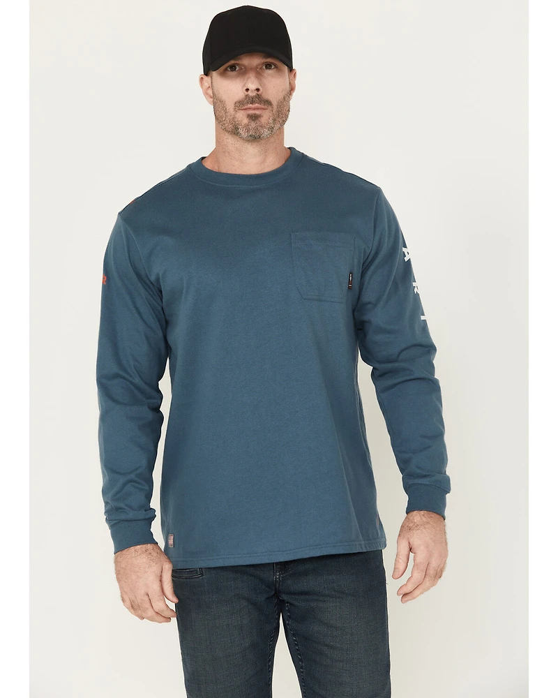 Ariat Men's FR Hard Head Long Sleeve Pocket Work Shirt