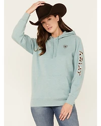 Ariat Women's Boot Barn Exclusive Cow Print Embroidered Logo Hoodie