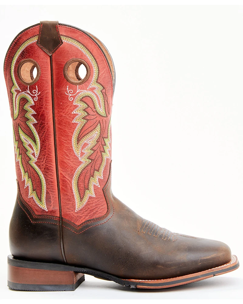 Dan Post Men's Leon Red Top Western Performance Boots - Broad Square Toe