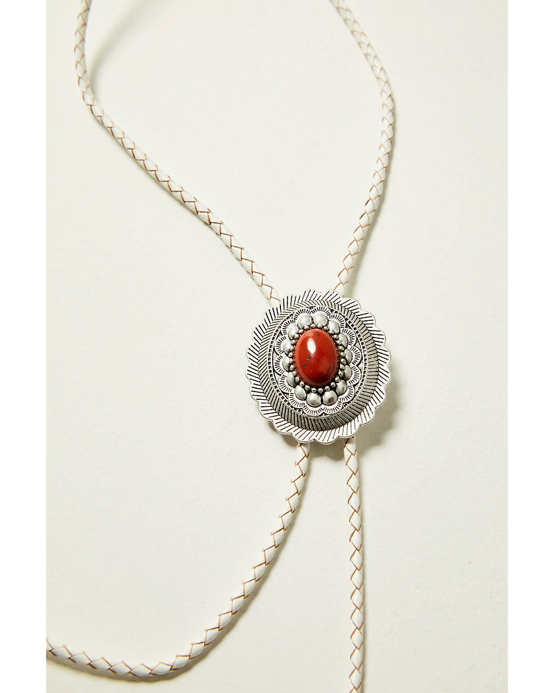 Shyanne Women's Agate Concho Bolo Tie