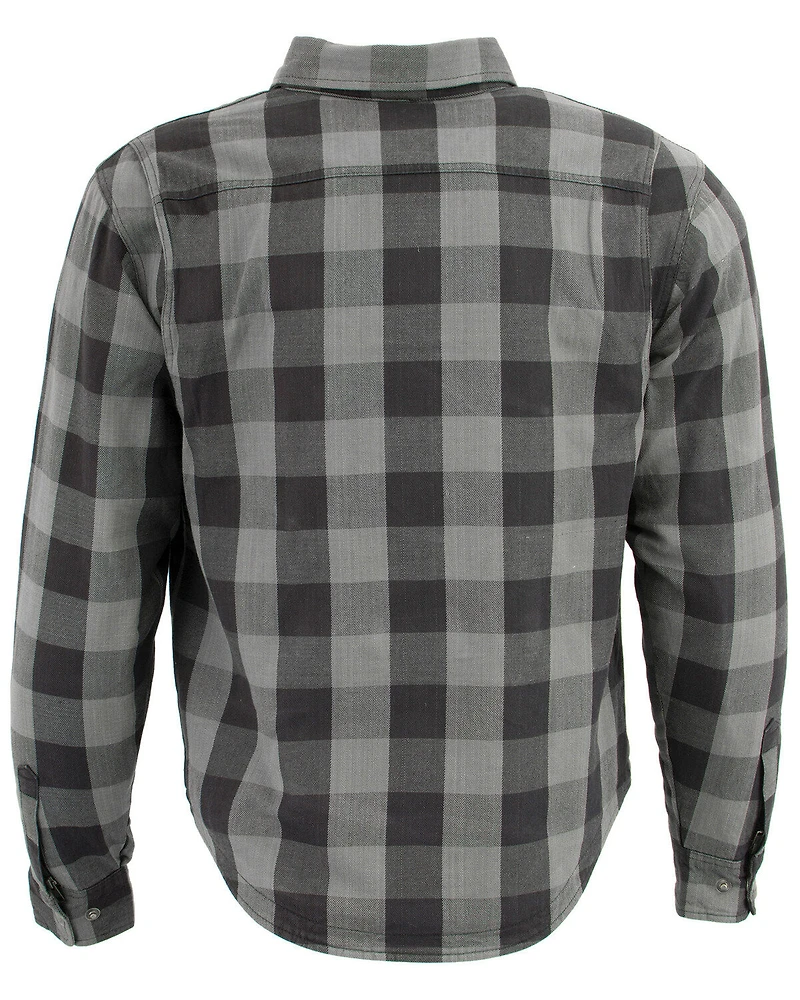 Milwaukee Performance Men's Aramid Checkered Plaid Biker Shirt - Big & Tall
