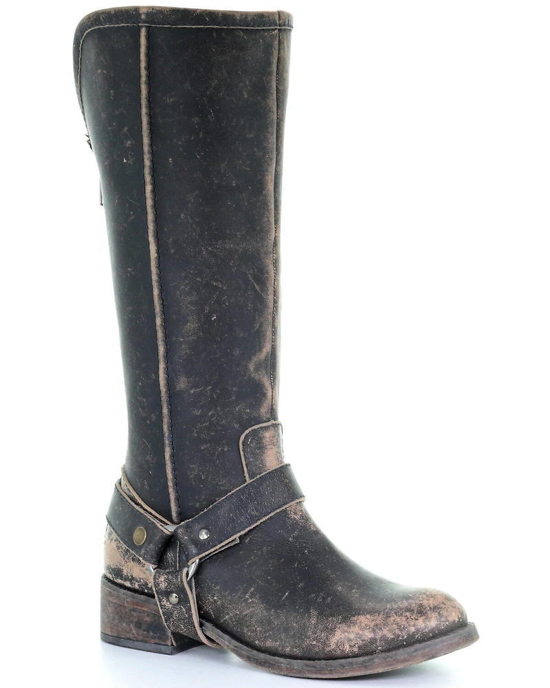 Corral Women's Distressed Harness Western Boots - Round Toe