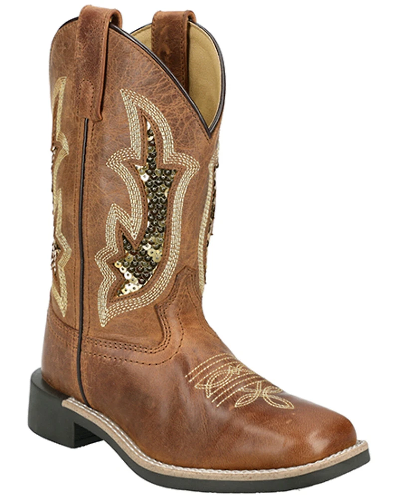 Smoky Mountain Little Girls' Nevada Western Boots - Broad Square Toe