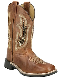 Smoky Mountain Little Girls' Nevada Western Boots - Broad Square Toe