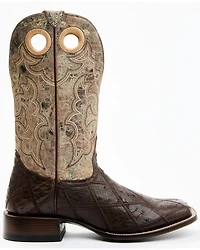 Cody James Men's Exotic Full Quill Ostrich Western Boots - Broad Square Toe