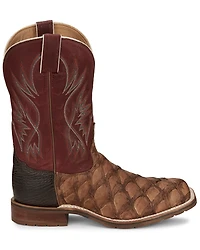 Tony Lama Men's Prescott Exotic Pirarucu Western Boots - Broad Square Toe