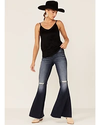 Shyanne Women's Faux Suede Latter Trim Cami