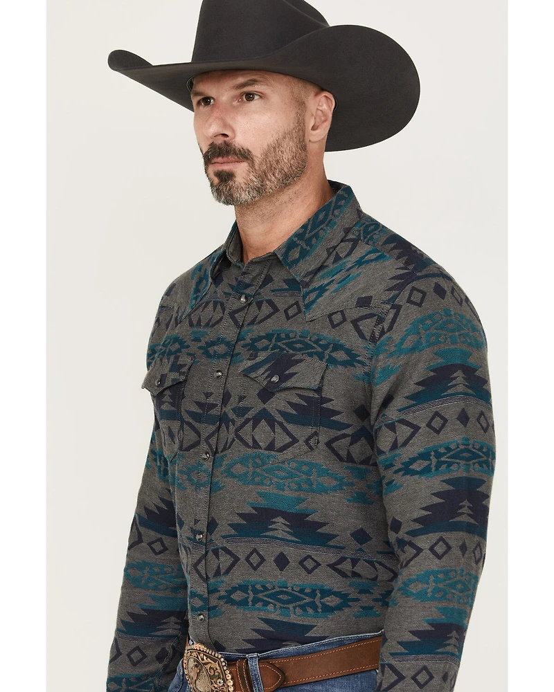 Cody James Men's Julian Southwestern Print Long Sleeve Snap Western Shirt