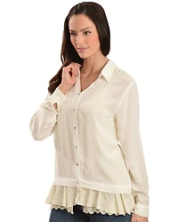 Black Swan Women's Jelena Ruffled Hem Top