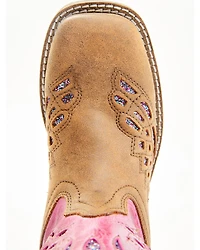 Shyanne Girls' Chloe Glitter Western Boots - Square Toe