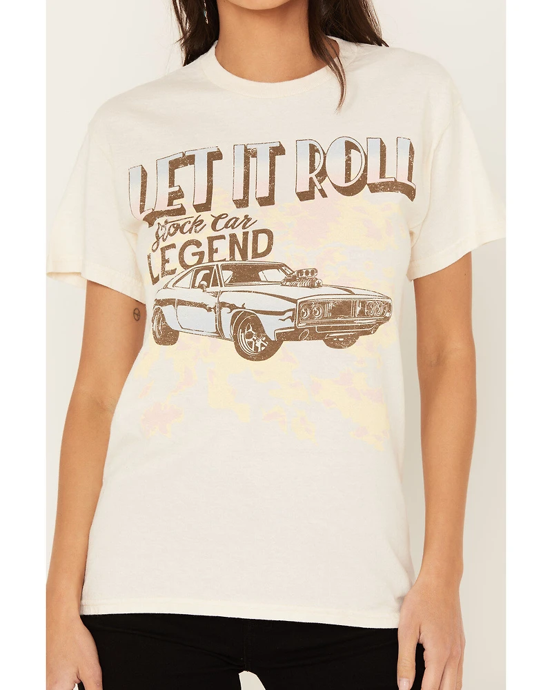 Youth Revolt Women's Let It Roll Muscle Short Sleeve Graphic Tee