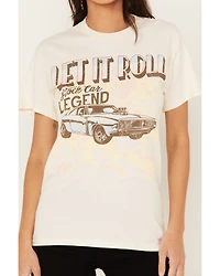 Youth Revolt Women's Let It Roll Muscle Short Sleeve Graphic Tee