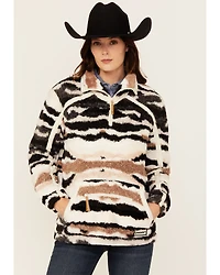 Hooey Women's Striped Fleece 1/2 Zip Pullover