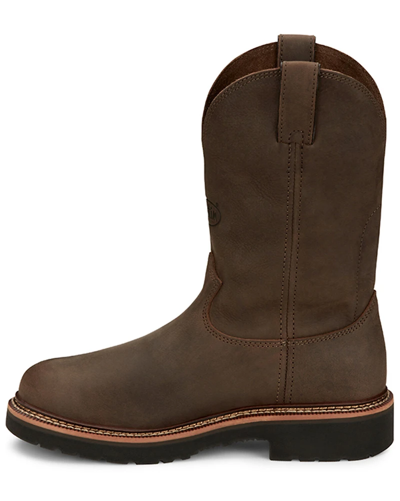 Justin Men's 11" Carbide Pull-On Work Boots - Soft Toe