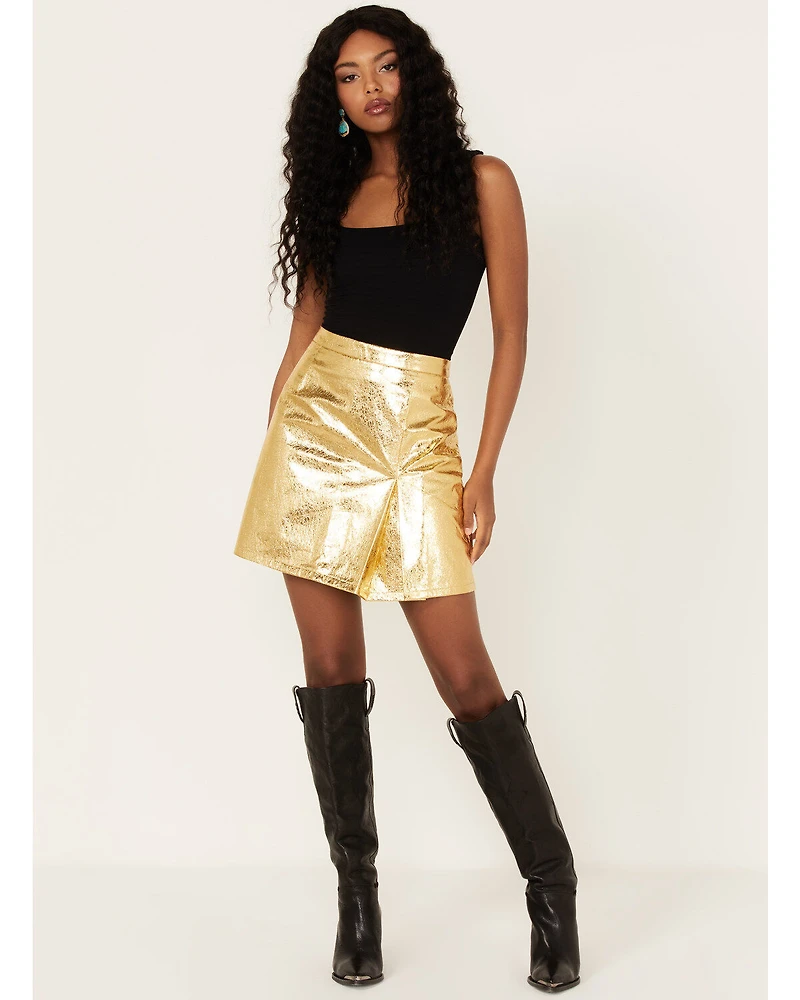 Molly Bracken Women's Metallic Mini Skirt