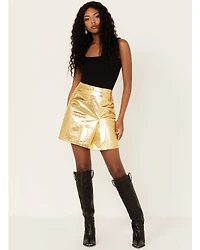 Molly Bracken Women's Metallic Mini Skirt