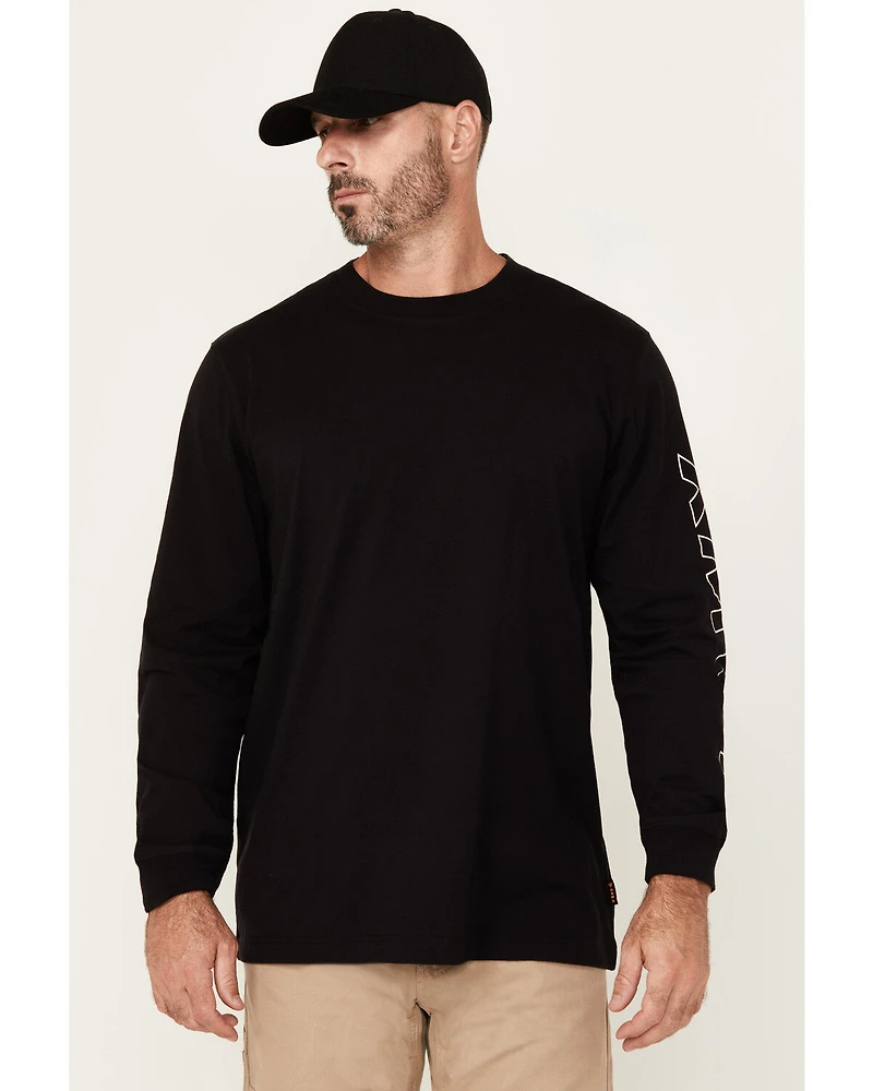 Hawx Men's X Long Sleeve Graphic Work T-Shirt