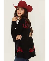 Rodeo Quincy Women's Horse Rose Cardigan