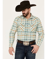 Pendleton Men's Wyatt Plaid Long Sleeve Snap Western Shirt