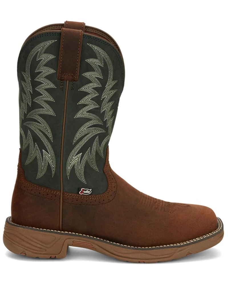 Justin Men's Rush Short Base Performance Western Boots - Broad Square Toe