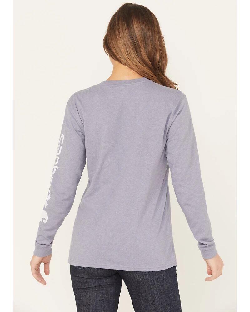 Carhartt Women's Loose Fit Heavyweight Long Sleeve Logo Graphic Work T-Shirt