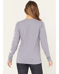 Carhartt Women's Loose Fit Heavyweight Long Sleeve Logo Graphic Work T-Shirt
