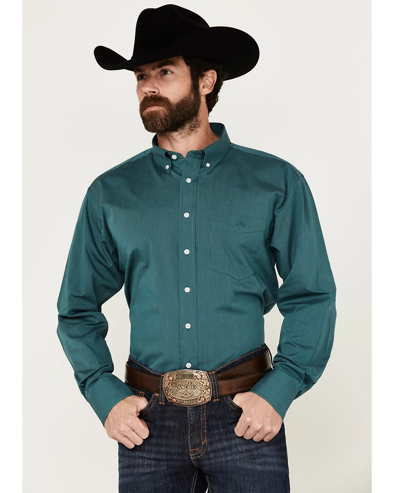 Resistol Men's Jackson Business Micro Striped Long Sleeve Button-Down Western Shirt