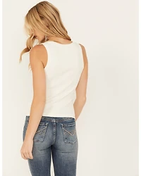 Idyllwind Women's Edna Button Front Ribbed Tank