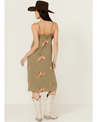Wild Moss Women's Embroidered Midi Dress