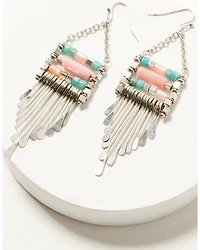 Shyanne Women's Bead Metal Fringe Drop Earrings
