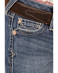 Ariat Girls' Medium Wash Eleanor Whipstitch Stretch Slim Bootcut Jeans