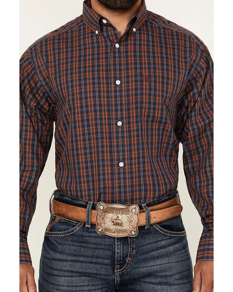 Ariat Men's Iker Plaid Print Long Sleeve Button-Down Western Shirt