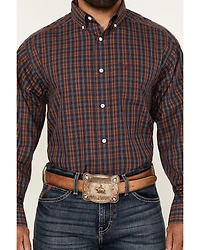 Ariat Men's Iker Plaid Print Long Sleeve Button-Down Western Shirt