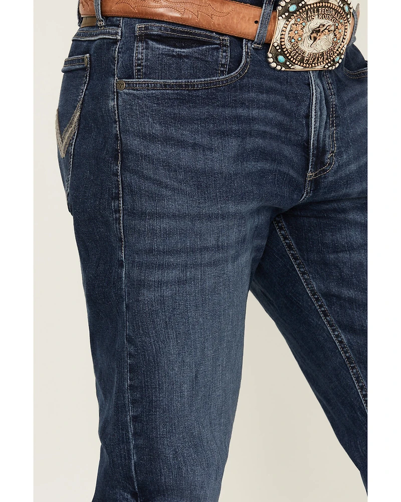 Wrangler 20X Men's Warren Medium Wash Slim Straight Stretch Denim Jeans - Tall