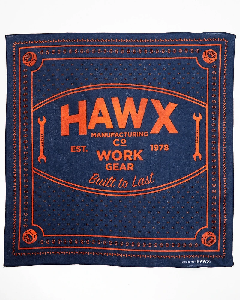 Hawx Men's Blue & Orange Bandana