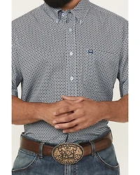 Cinch Men's Geo Print Short Sleeve Button-Down Performance Western Shirt