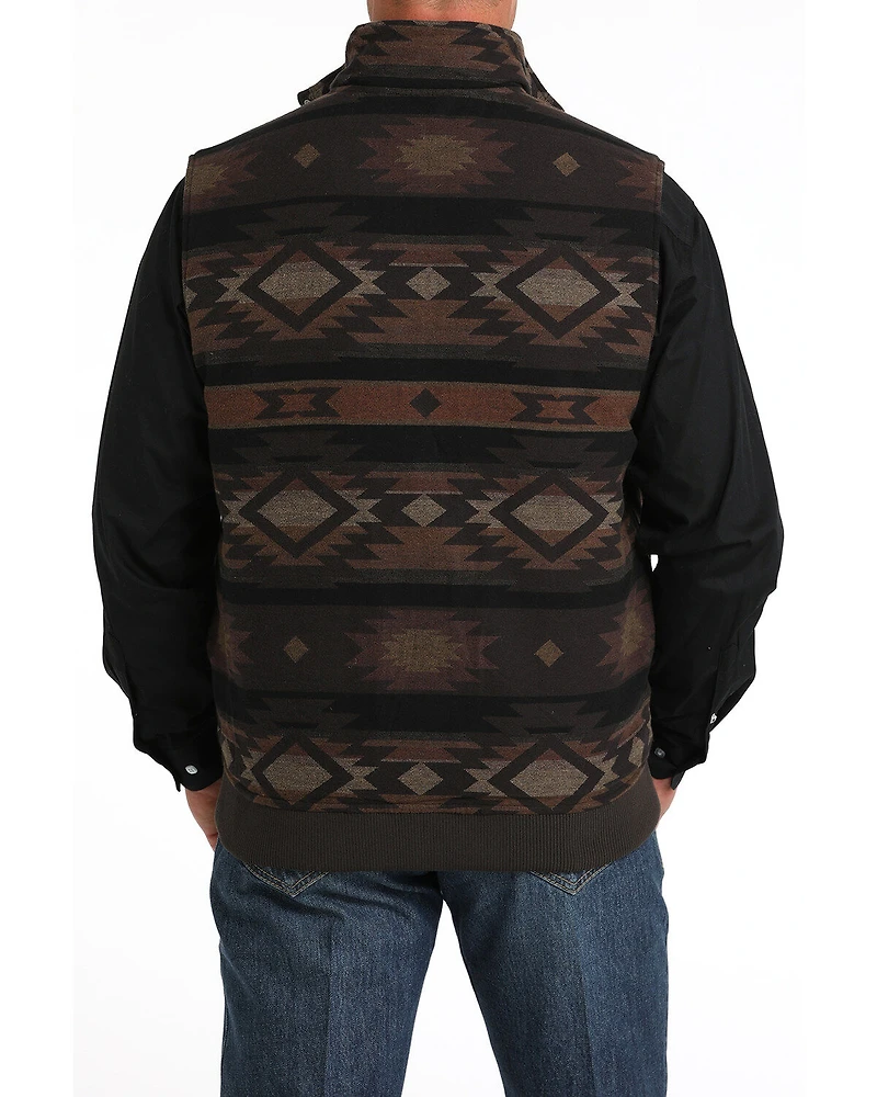 Cinch Men's Reversible Southwestern Print Quilted Vest