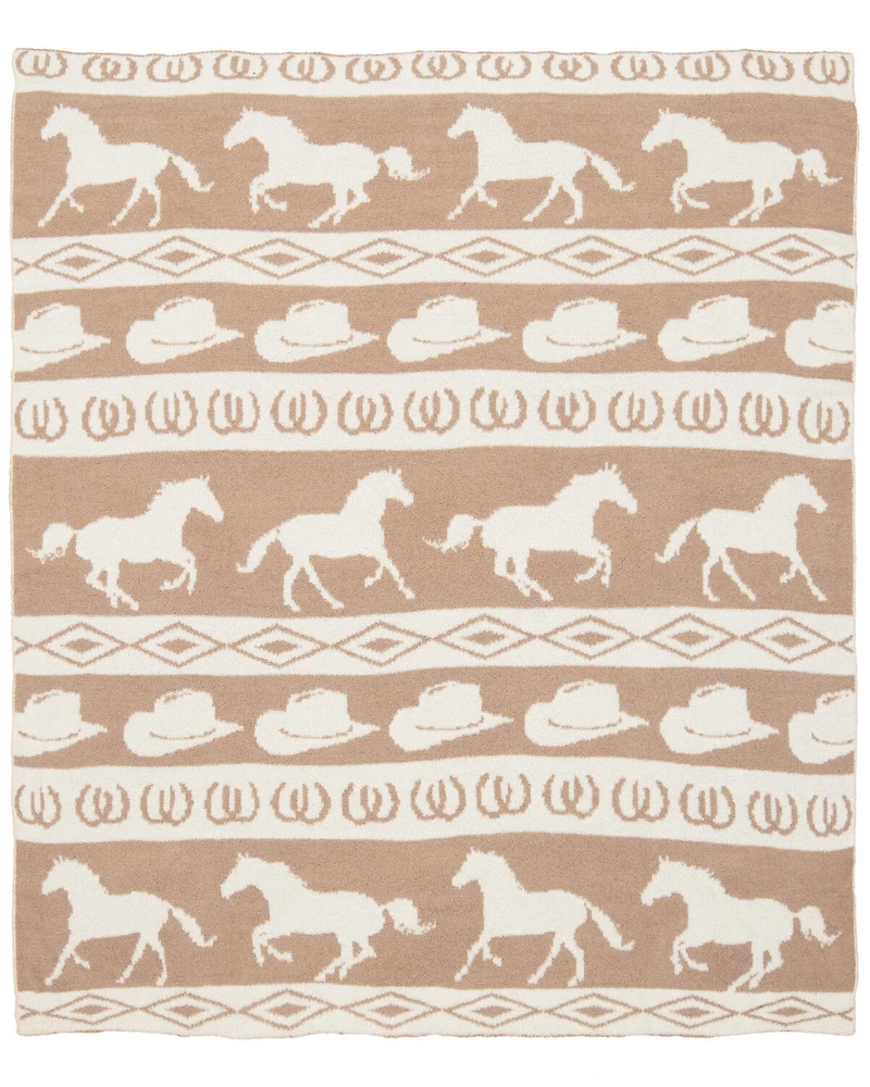 Carstens Home Wrangler Rodeo Stretchy Throw Blanket