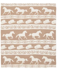 Carstens Home Wrangler Rodeo Stretchy Throw Blanket