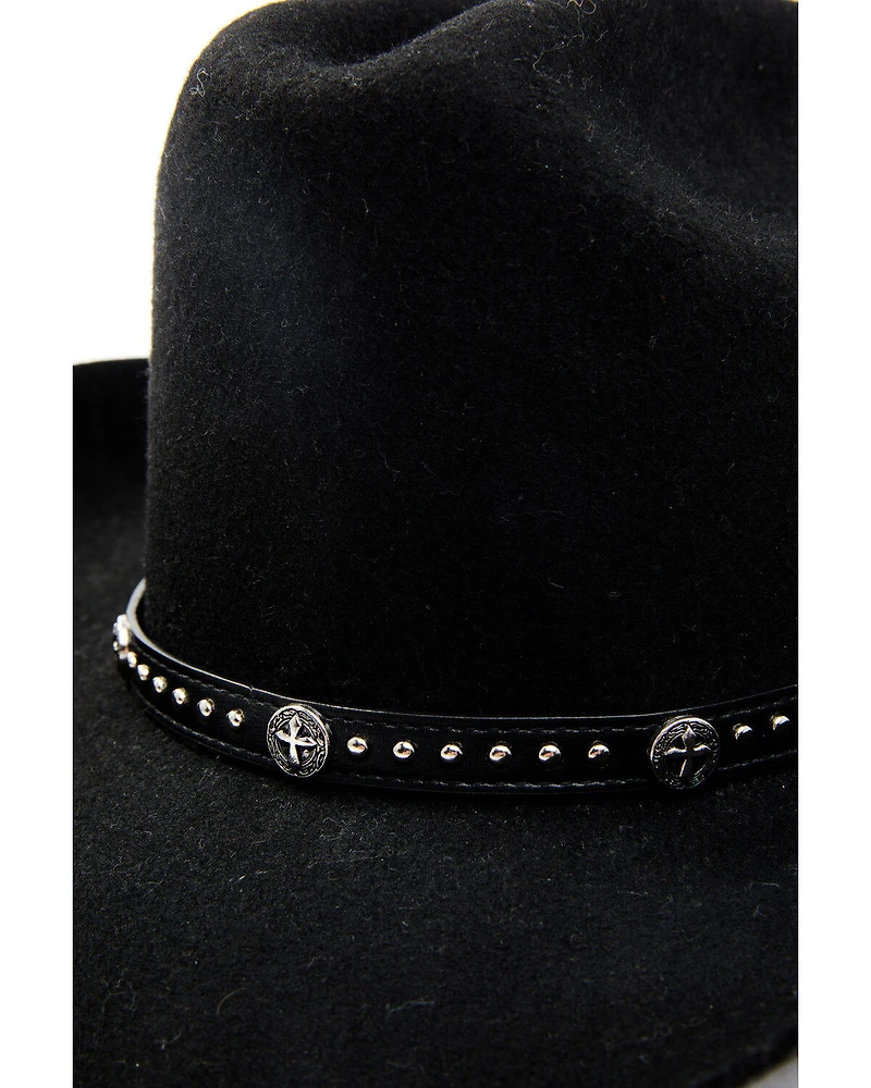 Cody James Black Cross Concho Hat Band