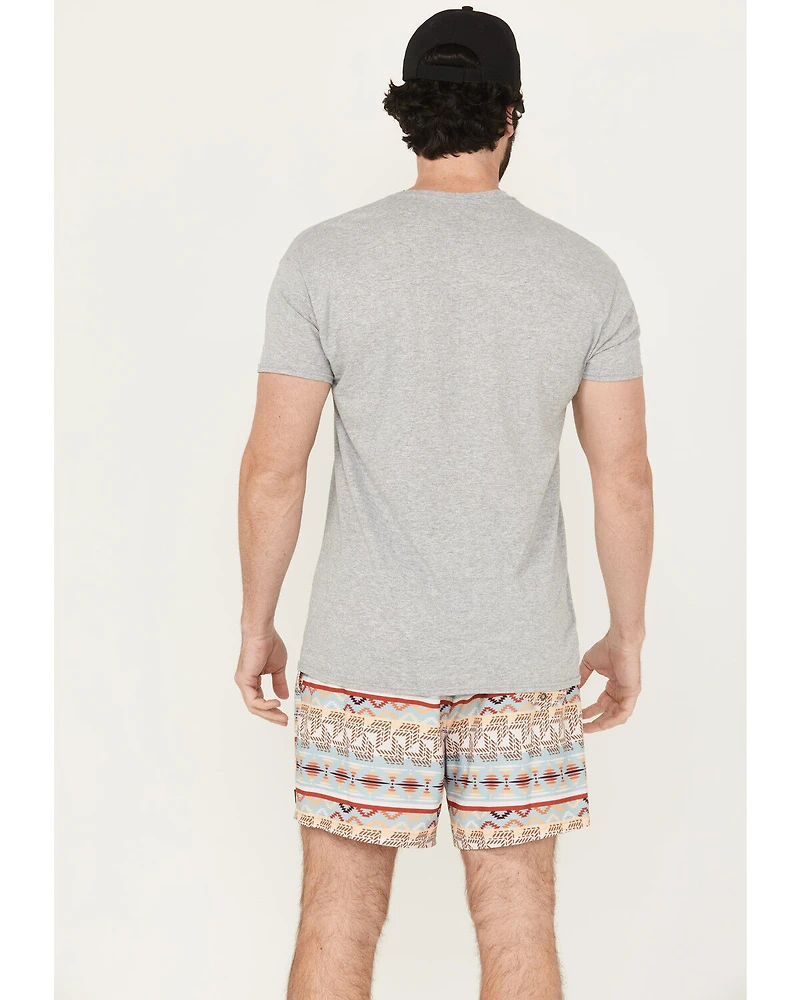 Rock & Roll Denim Men's Southwestern Print Stretch Volley Shorts