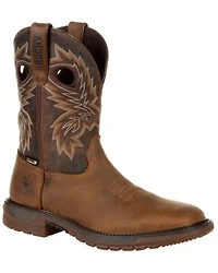 Rocky Men's Ride FLX Waterproof Pull On Western Boot - Square Toe