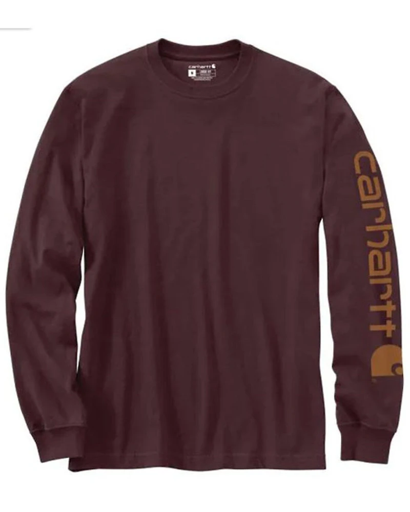 Carhartt Men's Loose Fit Heavyweight Long Sleeve Logo Graphic Work T-Shirt