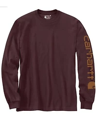 Carhartt Men's Loose Fit Heavyweight Long Sleeve Logo Graphic Work T-Shirt