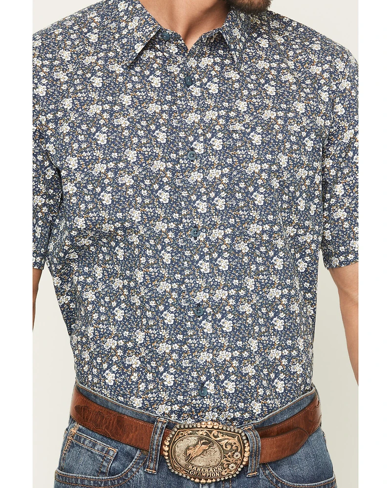 Gibson Trading Co Men's Scenic Route Floral Print Short Sleeve Button-Down Western Shirt