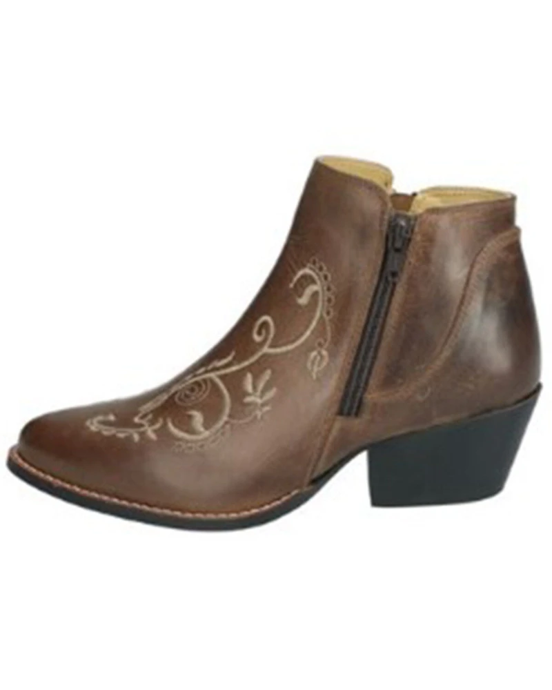 Smoky Mountain Women's Emily Distressed Western Booties - Round Toe