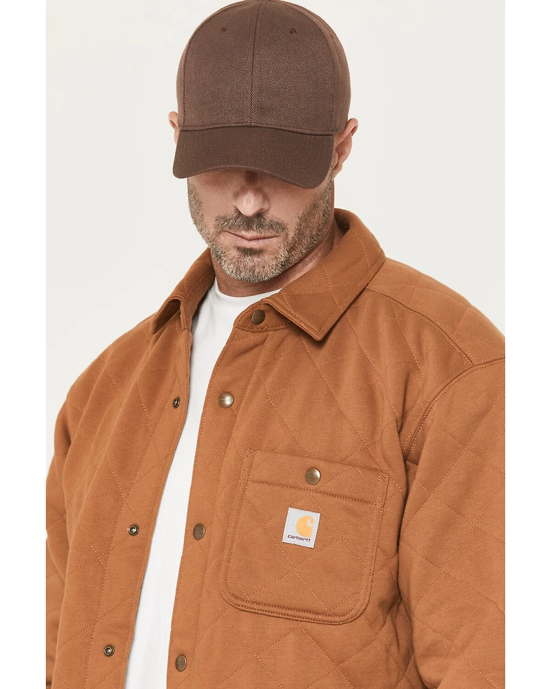 Carhartt Men's Rain Defender® Loose Fit Heavyweight Quilted Snap Front Shirt Jacket