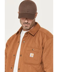 Carhartt Men's Rain Defender® Loose Fit Heavyweight Quilted Snap Front Shirt Jacket