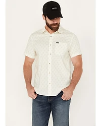 Brixton Men's Charter Geo Print Short Sleeve Button-Down Shirt