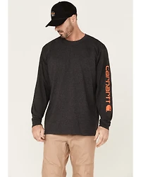 Carhartt Men's Loose Fit Heavyweight Long Sleeve Logo Graphic Work T-Shirt - Tall